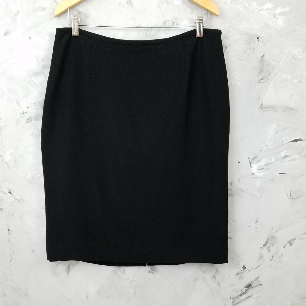 CALVIN KLEIN Black Business Casual Pencil Skirt